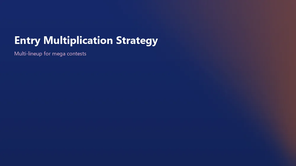Multi-lineup entry strategy on RS9 mega contests
